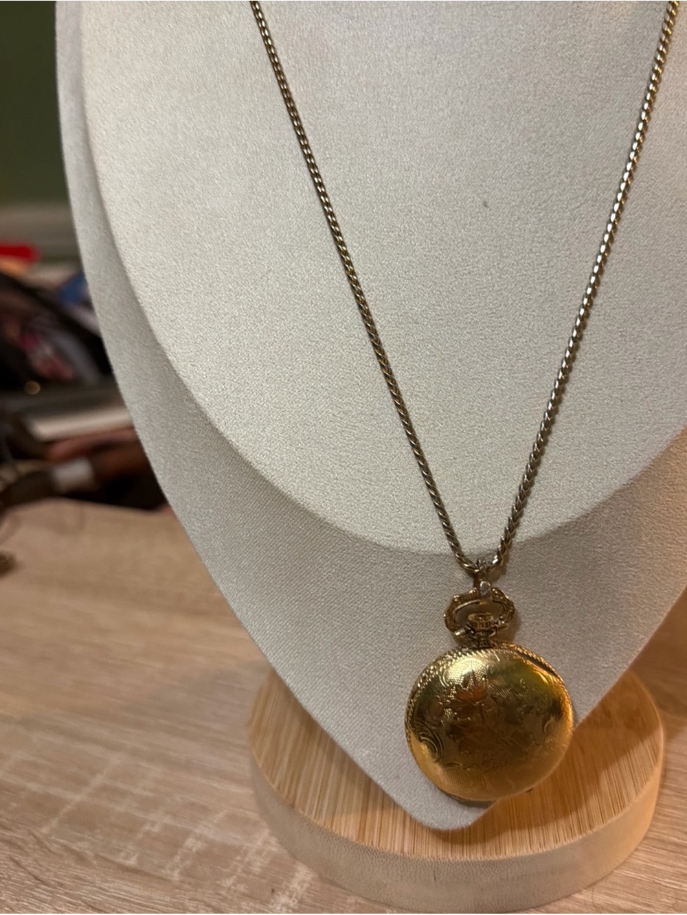 Waltham Vintage-Inspired Gold Pocket Watch Pendant Necklace - Women's Jewelry